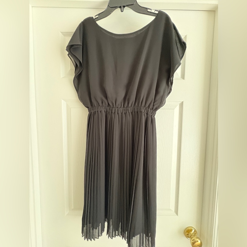 Anthropologie Pleated Dress with Cap Dolman Sleeves